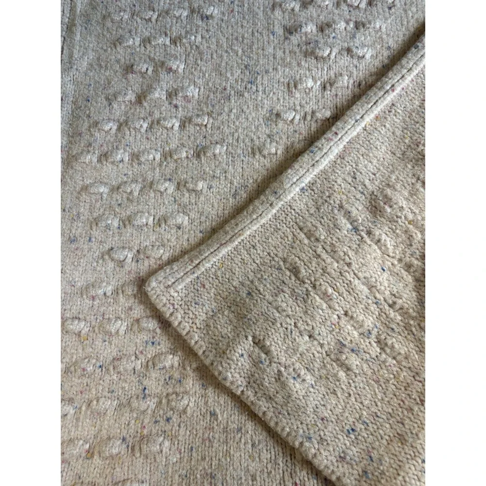 Pottery Barn Kids Emily & Meritt Rose Light Pink Knitted Acrylic Baby Blanket